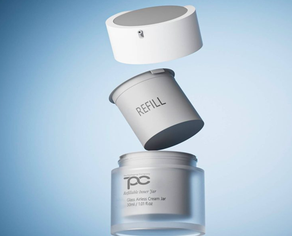 Glass Refillable Airless Jars